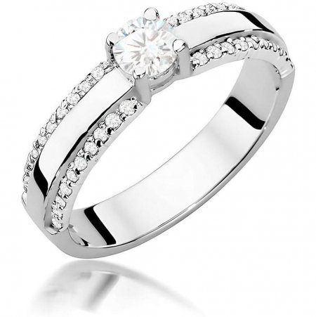 Harf Pierścionek z białego złota z diamentem 0,25 ct, próba 375 B0712-PI-00-DIW-02-OK