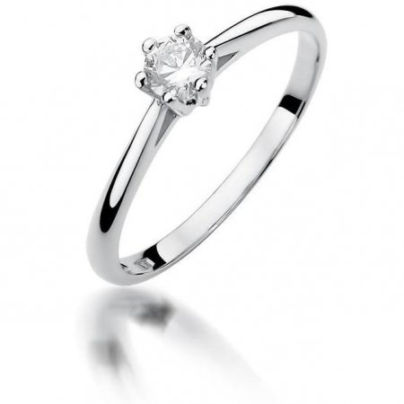 Harf Pierścionek z białego złota z diamentem 0,15 ct, próba 375 B0730-PI-00-DIW-02-OK