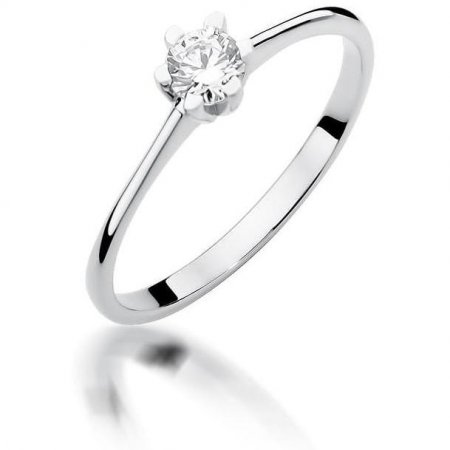 Harf Pierścionek z białego złota z diamentem 0,23 ct, próba 375 B0774-PI-00-DIW-02-OK