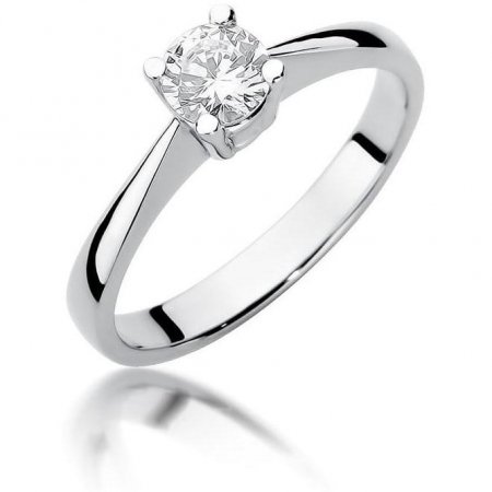 Harf Pierścionek z białego złota próby 375 z diamentem 0,50 ct B0808-PI-00-DIW-02-OK