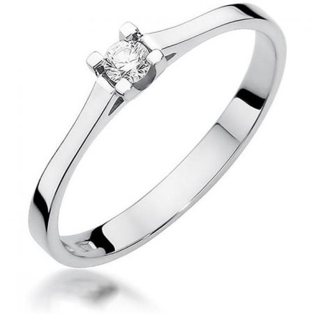Harf Pierścionek z białego złota z diamentem 0,09 ct, próba 375 B0814-PI-00-DIW-02-OK