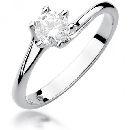 Harf Pierścionek z białego złota próby 375 z diamentem 0,50 ct B0846-PI-00-DIW-02-OK