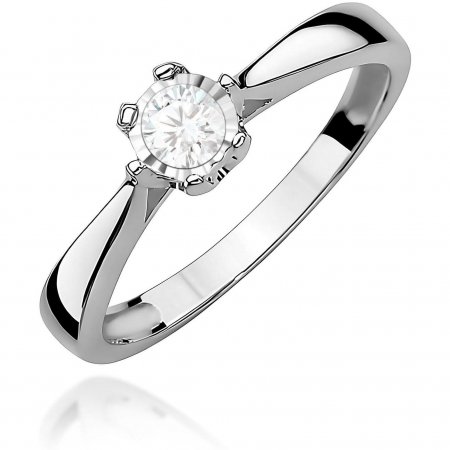 Harf Pierścionek z białego złota z diamentem 0,20 ct, próba 375 B0858-PI-00-DIW-02-OK