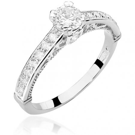 Harf Pierścionek z białego złota z diamentem 0,30 ct, próba 375 B0878-PI-00-DIW-02-OK
