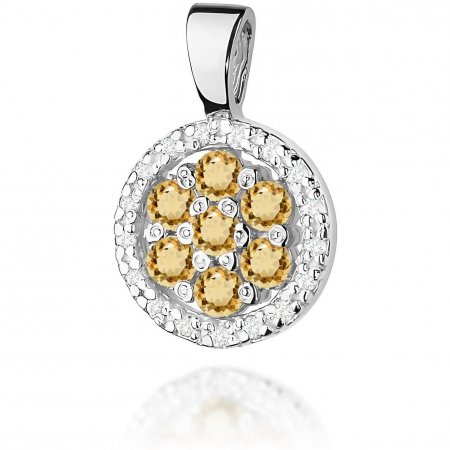 Harf Zawieszka z brązowymi diamentami, białe złoto, próba 585 B0880-ZA-AUB-XXX-02-00