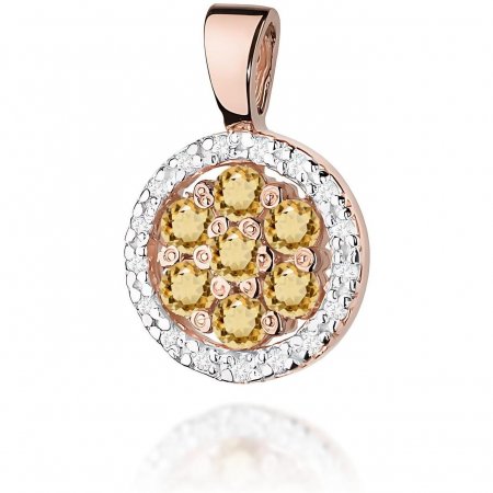 Harf Zawieszka z brązowymi diamentami, różowe złoto, próba 585 B0880-ZA-AUR-XXX-02-00