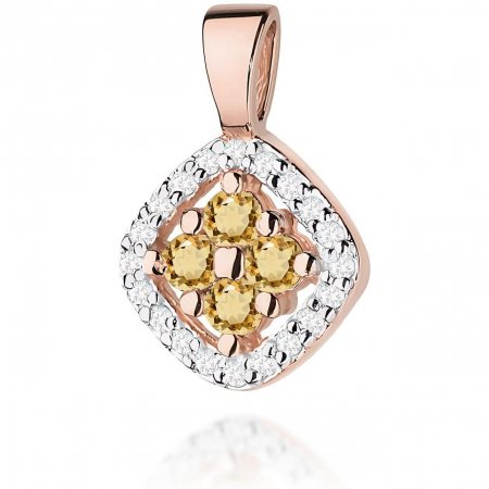 Harf Zawieszka z brązowymi diamentami, różowe złoto, próba 585 B0882-ZA-AUR-XXX-02-00