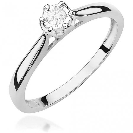 Harf Pierścionek z białego złota z diamentem 0,08 ct, próba 375 B0936-PI-00-DIW-02-OK