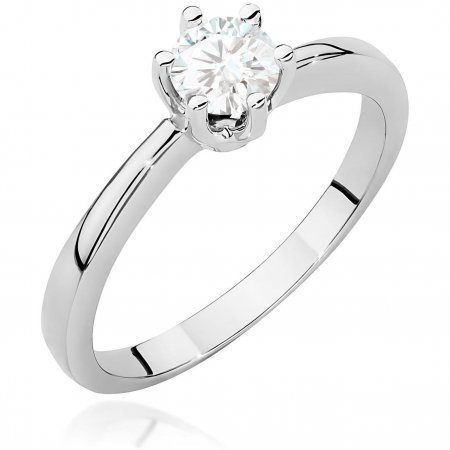 Harf Pierścionek z białego złota próby 375 z diamentem laboratoryjnym 0,40 ct B0964-PI-00-LDW-02-OK