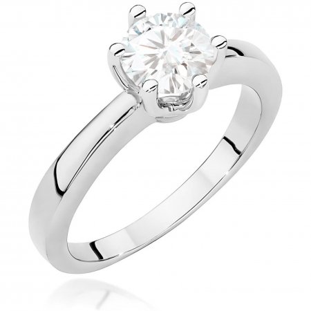 Harf Pierścionek z białego złota próby 375 z diamentem laboratoryjnym 0,70 ct B0964-PI-00-LDW-06-OK