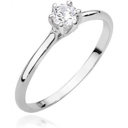 Harf Pierścionek z białego złota z diamentem 0,20 ct, próba 375 B0998-PI-00-DIW-04-OK