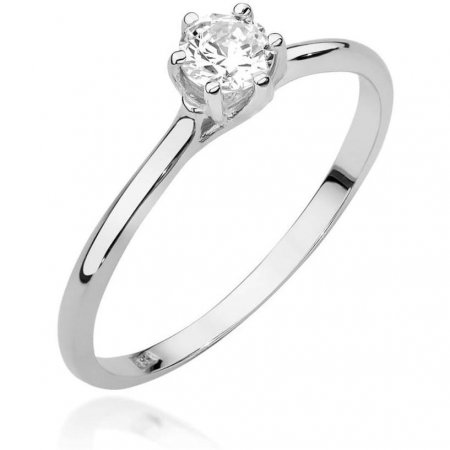 Harf Pierścionek z białego złota z diamentem 0,25 ct, próba 375 B0998-PI-00-DIW-06-OK