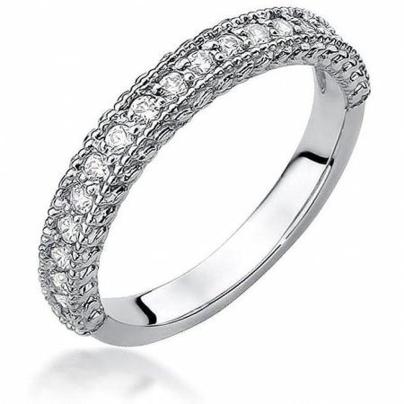 Harf Pierścionek z białego złota próby 375 z diamentami B1014-PI-00-DIW-02-00