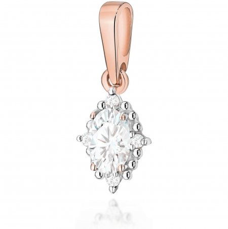 Harf Zawieszka z różowego złota próby 585 z diamentem laboratoryjnym 0,25 ct B1024-ZA-AUR-LDW-02-OW