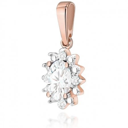 Harf Zawieszka z różowego złota próby 585 z diamentem laboratoryjnym 0,25 ct B1026-ZA-AUR-LDW-02-OW