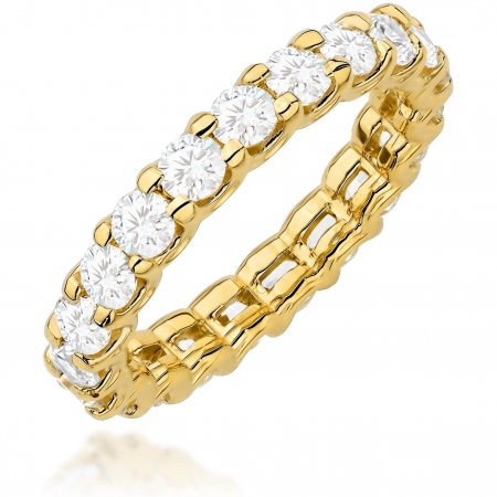 Harf Pierścionek eternity z żółtego złota z diamentami, próba 375 B1030-PI-00-DIW-02-00