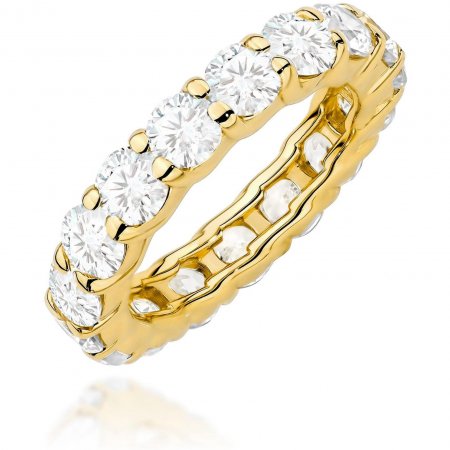 Harf Pierścionek eternity z żółtego złota próby 375 z diamentami laboratoryjnymi B1032-PI-00-LDW-02-00
