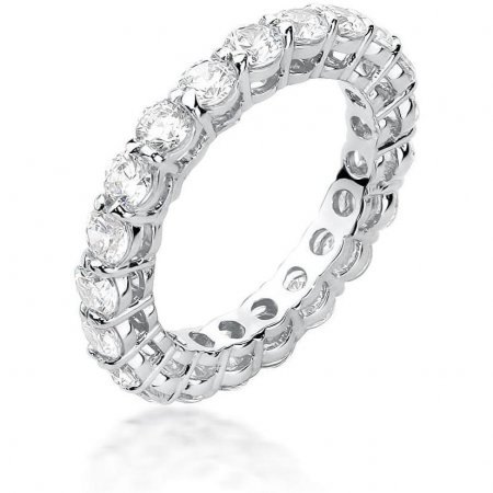 Harf Pierścionek eternity z białego złota próby 375 z diamentami B1038-PI-00-DIW-02-00