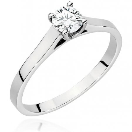 Harf Pierścionek z białego złota próby 375 z diamentem 0,50 ct B1052-PI-00-DIW-04-OK
