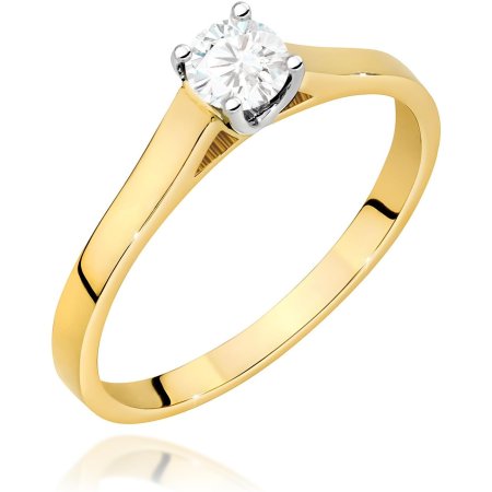 Harf Pierścionek z żółtego złota z diamentem laboratoryjnym 0,40 ct, próba 375 B1052-PI-00-LDW-02-OK