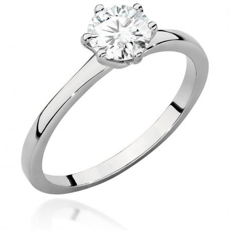 Harf Pierścionek z białego złota z diamentem 0,70 ct, próba 375 B1070-PI-00-DIW-08-OK
