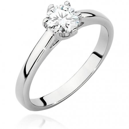 Harf Pierścionek z białego złota próby 375 z diamentem 0,50 ct B1080-PI-00-DIW-06-OK