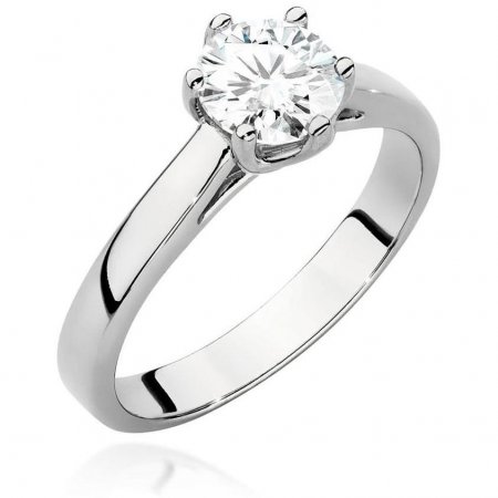 Harf Pierścionek z białego złota z diamentem 0,70 ct, próba 375 B1080-PI-00-DIW-08-OK