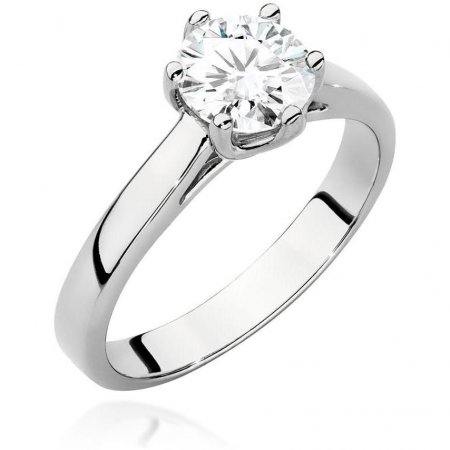 Harf Pierścionek z białego złota próby 375 z diamentem 1,00 ct B1080-PI-00-DIW-10-OK