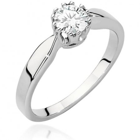 Harf Pierścionek z białego złota próby 375 z diamentem 0,40 ct B1082-PI-00-DIW-02-OK