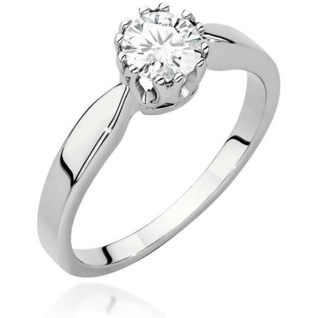 Harf Pierścionek z białego złota próby 375 z diamentem 0,50 ct B1082-PI-00-DIW-04-OK