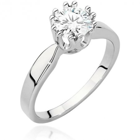 Harf Pierścionek z białego złota próby 375 z diamentem 0,70 ct B1082-PI-00-DIW-06-OK