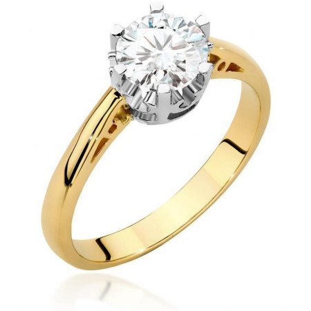 Harf Pierścionek z żółtego złota próby 375 z diamentem laboratoryjnym 1,00 ct B1084-PI-00-LDW-08-OK