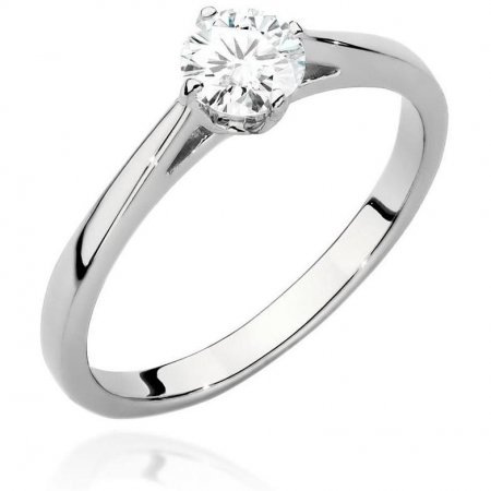 Harf Pierścionek z białego złota próby 375 z diamentem 0,40 ct B1086-PI-00-DIW-02-OK