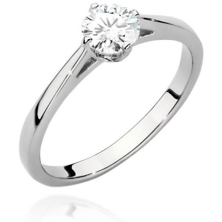 Harf Pierścionek z białego złota z diamentem 0,50 ct, próba 375 B1086-PI-00-DIW-04-OK