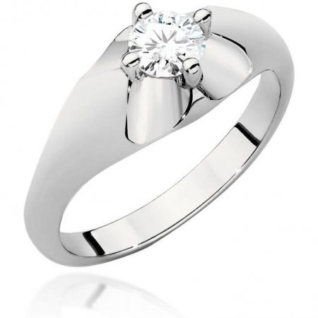 Harf Pierścionek z białego złota z diamentem 0,40 ct, próba 375 B1090-PI-00-DIW-02-OK
