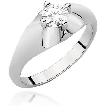 Harf Pierścionek z białego złota próby 375 z diamentem 0,50 ct B1090-PI-00-DIW-04-OK