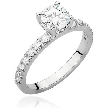 Harf Pierścionek z białego złota próby 375 z diamentem 0,70 ct B1092-PI-00-DIW-06-OK