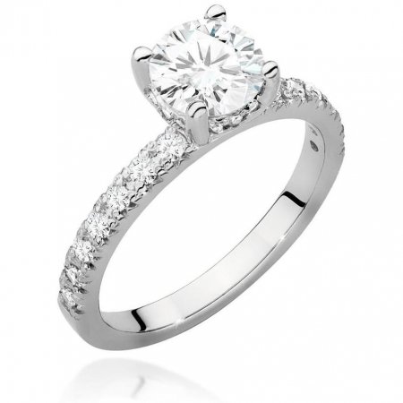 Harf Pierścionek z białego złota próby 375 z diamentem 1,00 ct B1092-PI-00-DIW-08-OK