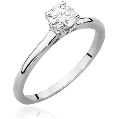 Harf Pierścionek z białego złota z diamentem 0,40 ct, próba 375 B1094-PI-00-DIW-02-OK