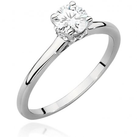 Harf Pierścionek z białego złota próby 375 z diamentem 0,50 ct B1094-PI-00-DIW-04-OK