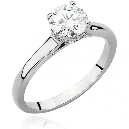 Harf Pierścionek z białego złota z diamentem 0,70 ct, próba 375 B1094-PI-00-DIW-06-OK