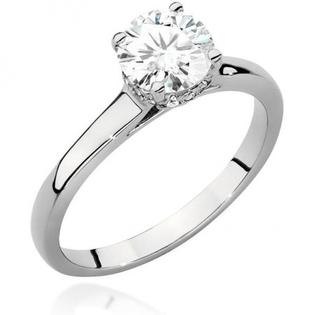 Harf Pierścionek z białego złota próby 375 z diamentem 1,00 ct B1094-PI-00-DIW-08-OK