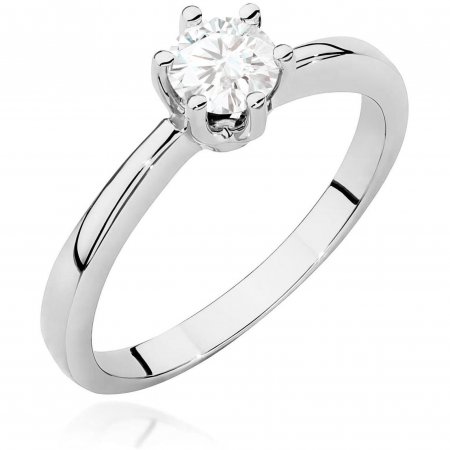 Harf Pierścionek z białego złota z diamentem 0,40 ct, próba 375 B1126-PI-00-DIW-02-OK