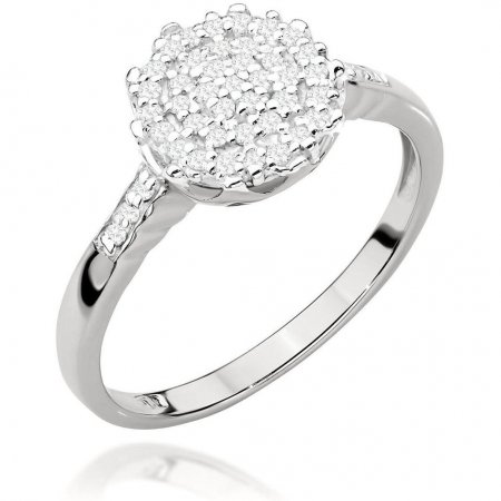 Harf Pierścionek z białego złota z diamentami, próba 375 B1130-PI-00-DIW-02-00