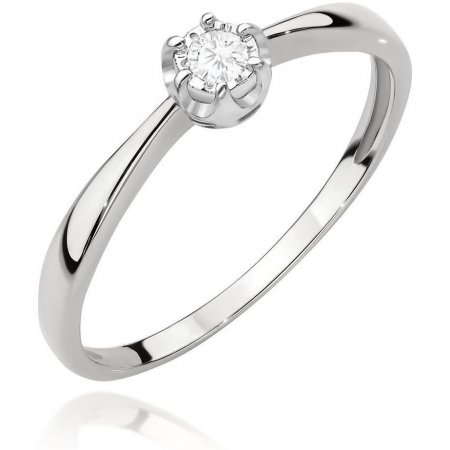 Harf Pierścionek z białego złota z diamentem 0,06 ct, próba 375 B1134-PI-00-DIW-02-OK