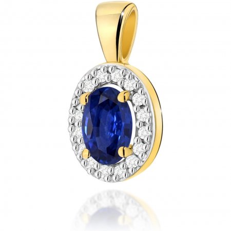 Harf Zawieszka markiza z Szafirem 0,70 ct z żółtego złota B1148-ZA-AUZ-SAB-02-OW
