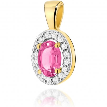 Harf Zawieszka markiza z Topazem Różowym 0,50 ct z żółtego złota B1148-ZA-AUZ-TOP-02-OW