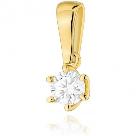 Harf Klasyczna złota zawieszka z diamentem 0,30 ct B1150-ZA-AUZ-DIW-02-OK
