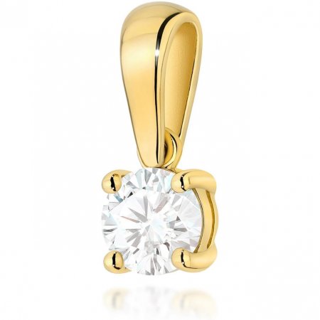 Harf Złota zawieszka z diamentem laboratoryjnym 0,30 ct B1152-ZA-AUZ-LDW-02-OK