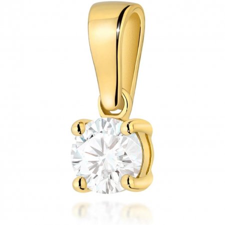 Harf Złota zawieszka z diamentem laboratoryjnym 0,40 ct B1152-ZA-AUZ-LDW-04-OK
